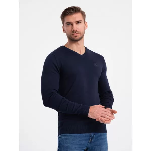  Pulover pentru bărbați OMBRE OM-SWBS-0107 ALBASTRU MARIN 