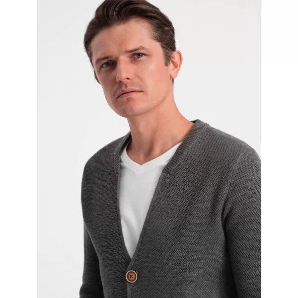  Pulover pentru bărbați OMBRE OM-SWCD-0109 GRAFIT MELANGE 