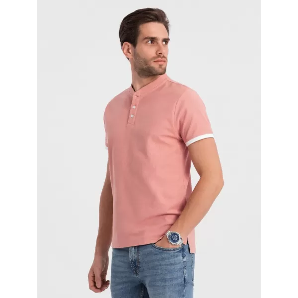  Mens t -thirt cu guler OMBRE OM-TSCT-0156 ROZ 