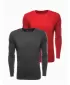 Tricou pentru bărbați cu mânecă lungă OMBRE Z43 MIX 2-PACK GRI