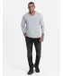 Tricou pentru bărbați cu mânecă lungă OMBRE OM-LSBL-0108 MELANGE GRI