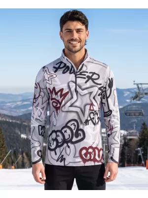 Premium cu hanorac termo funcțional pentru bărbați ALTISPORT VOJ/ALM054TER03 GRI ÎNCHIS