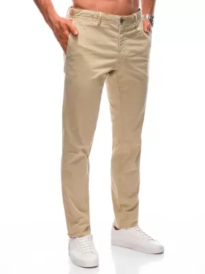 Pantaloni EDOTI P1359 BEJ ÎNTUNECAT