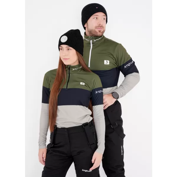  Premium cu hanorac termo funcțional pentru bărbați ALTISPORT VOJ/ALM051TER03 KAKI 