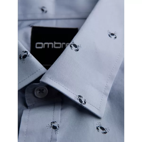 Cămaşă OMBRE OM-SHCS-0156 ALBASTRU DESCHIS 
