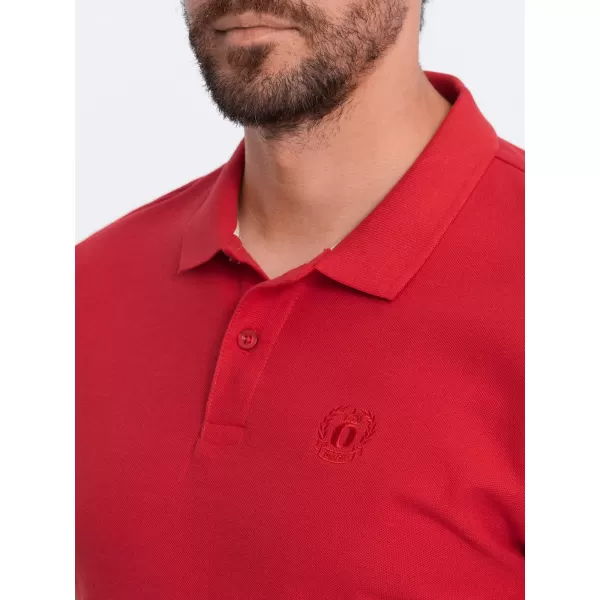  Mens t -thirt cu guler OMBRE S1374 ROŞU 