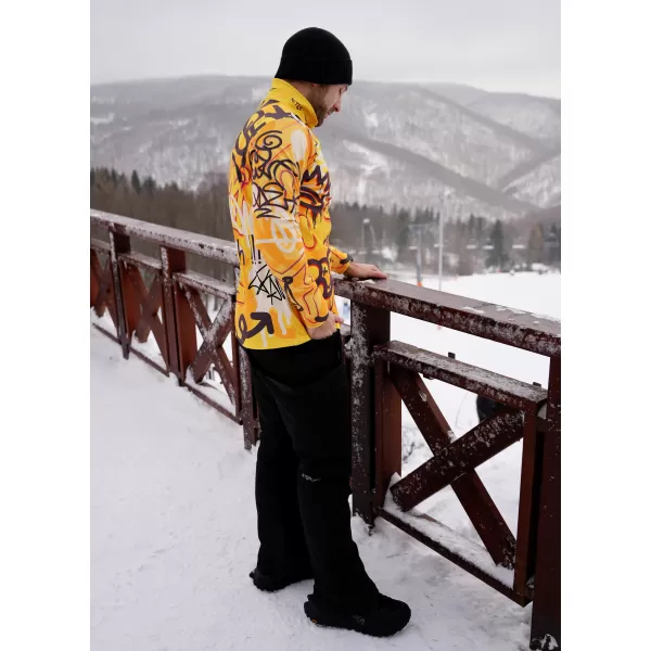 Premium cu hanorac termo funcțional pentru bărbați ALTISPORT VOJ/ALM054TER03 CHIHLIMBAR 