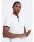 Mens t -thirt cu guler OMBRE OM-POSS-0113 ALB