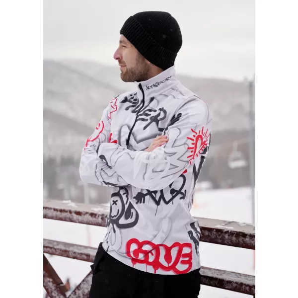  Premium cu hanorac termo funcțional pentru bărbați ALTISPORT VOJ/ALM054TER03 GRI -RED 