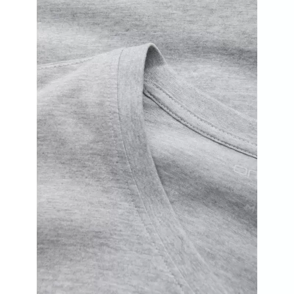  Tricou pentru bărbați cu mânecă lungă OMBRE OM-LSBL-0108 MELANGE GRI 