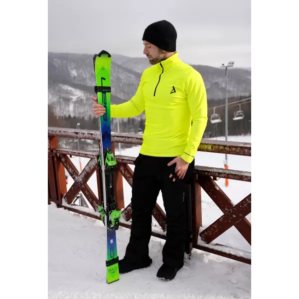  Premium cu hanorac termo funcțional pentru bărbați ALTISPORT VOJ/ALM000TER03 NEON GALBEN 