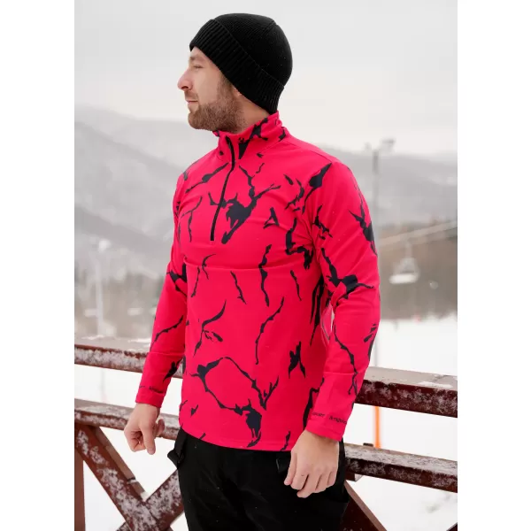  Premium cu hanorac termo funcțional pentru bărbați ALTISPORT VOJ/ALM052TER03 ROŞU 