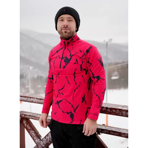  Premium cu hanorac termo funcțional pentru bărbați ALTISPORT VOJ/ALM052TER03 ROŞU 