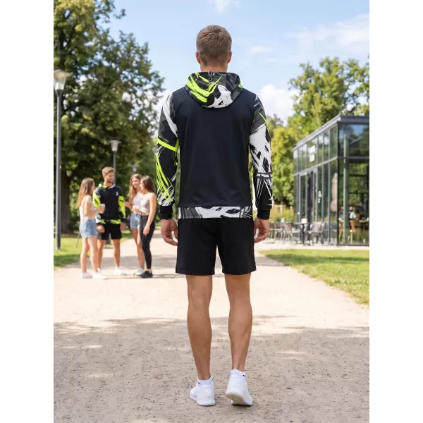  Hanorac funcțional premium pentru bărbați ALTISPORT VOJ/ALM039MI01 NEGRU SI GALBEN 