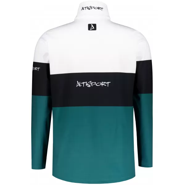  Premium cu hanorac termo funcțional pentru bărbați ALTISPORT VOJ/ALM051TER03 ALB -GREEN 