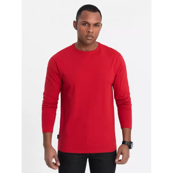  Tricou pentru bărbați cu mâneci lungi OMBRE OM-LSBL-0106 ROŞU 