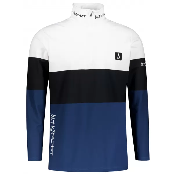  Premium cu hanorac termo funcțional pentru bărbați ALTISPORT VOJ/ALM051TER03 ALB -BLUE 