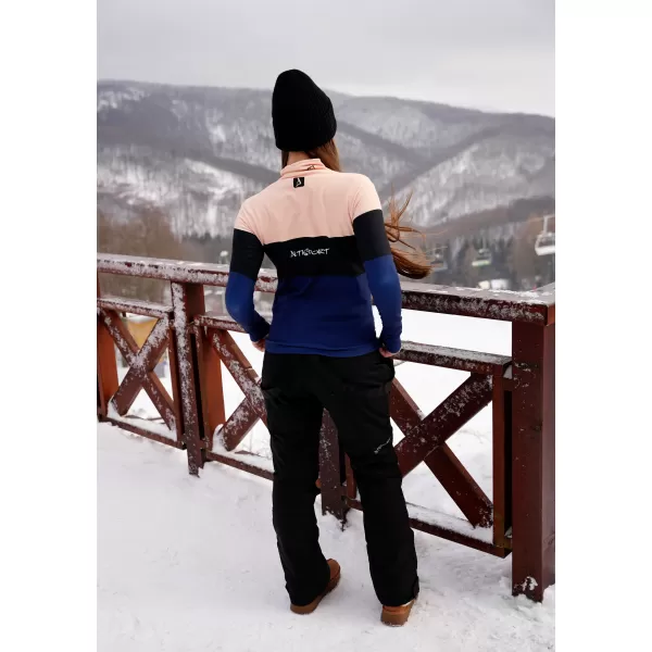  Premium cu hanoracte termo funcțional pentru femei ALTISPORT VOJ/ALW051TER03 PORTOCALIU/ALBASTRU 