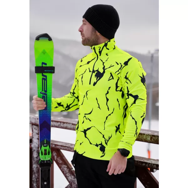  Premium cu hanorac termo funcțional pentru bărbați ALTISPORT VOJ/ALM052TER03 NEON VERDE 