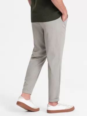 Pantaloni OMBRE OM-PACP-0157 GRI DESCHIS