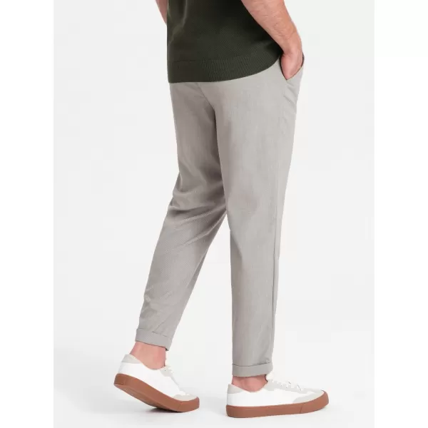  Pantaloni OMBRE OM-PACP-0157 GRI DESCHIS 