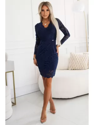 Rochie NUMOCO 170-15 ALBASTRU ÎNCHIS