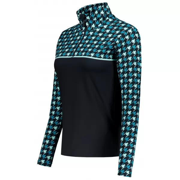  Premium cu hanoracte termo funcțional pentru femei ALTISPORT VOJ/ALW048TER03 NEGRU -BLUE 