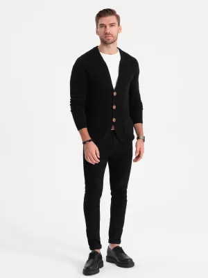 Pulover pentru bărbați OMBRE OM-SWCD-0109 NEGRU