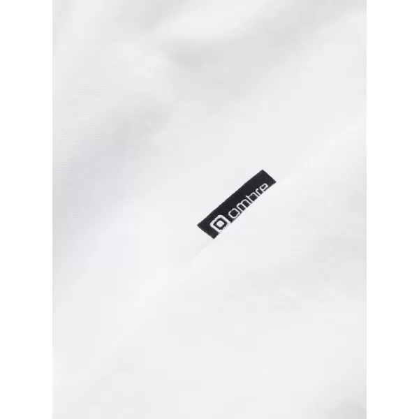  Tricou pentru bărbați cu mânecă lungă OMBRE OM-LSCL-0110 ALB 