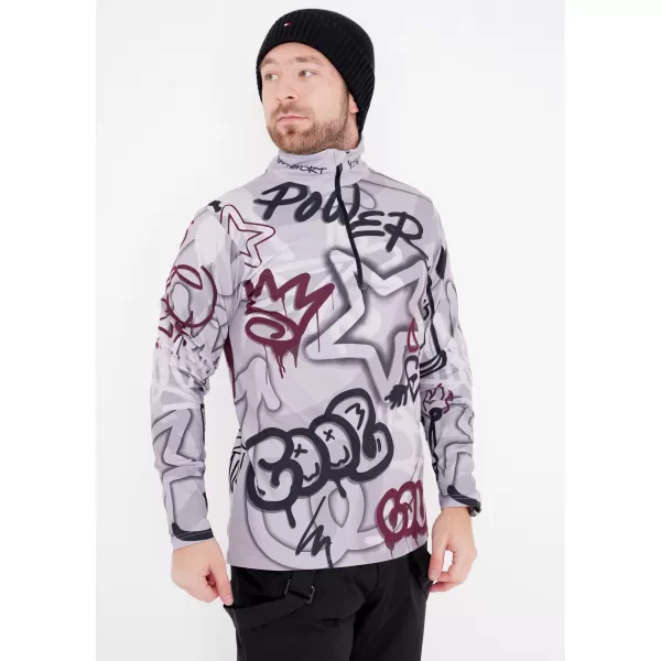  Premium cu hanorac termo funcțional pentru bărbați ALTISPORT VOJ/ALM054TER03 GRI ÎNCHIS 