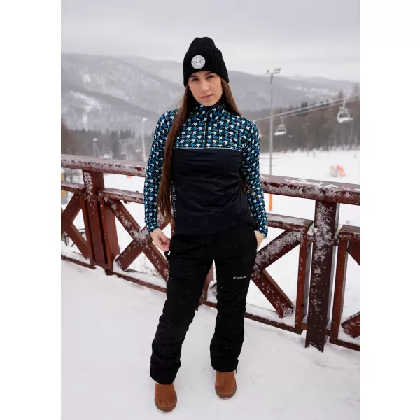  Premium cu hanoracte termo funcțional pentru femei ALTISPORT VOJ/ALW048TER03 NEGRU -BLUE 