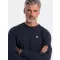 Tricou pentru bărbați cu mâneci lungi OMBRE OM-LSCL-0102 ALBASTRU MARIN