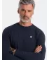 Tricou pentru bărbați cu mâneci lungi OMBRE OM-LSCL-0102 ALBASTRU MARIN
