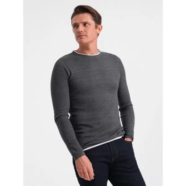  Pulover pentru bărbați OMBRE OM-SWSW-0103 GRAFIT MELANGE 