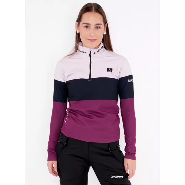  Premium cu hanoracte termo funcțional pentru femei ALTISPORT VOJ/ALW051TER03 BURGUNDIA 