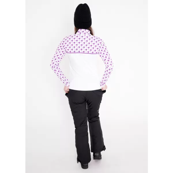  Premium cu hanoracte termo funcțional pentru femei ALTISPORT VOJ/ALW048TER03 ALB/VIOLET 