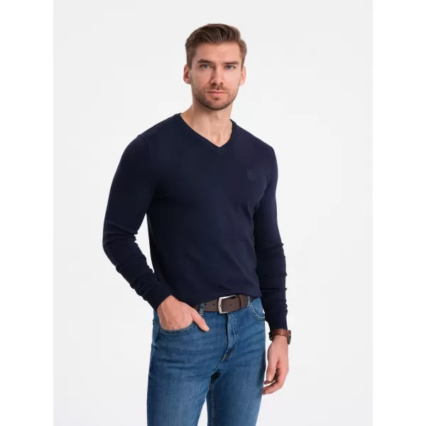  Pulover pentru bărbați OMBRE OM-SWBS-0107 ALBASTRU MARIN 