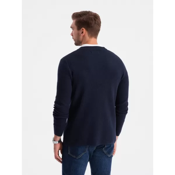  Pulover pentru bărbați OMBRE OM-SWCD-0109 ALBASTRU MARIN 