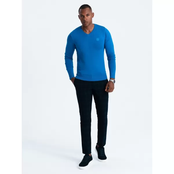  Pulover pentru bărbați OMBRE OM-SWBS-0107 ALBASTRU 
