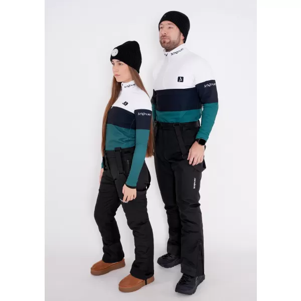  Premium cu hanorac termo funcțional pentru bărbați ALTISPORT VOJ/ALM051TER03 ALB -GREEN 