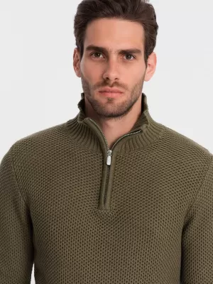 Pulover pentru bărbați OMBRE OM-SWZS-0105 MĂSLIN