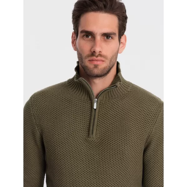  Pulover pentru bărbați OMBRE OM-SWZS-0105 MĂSLIN 