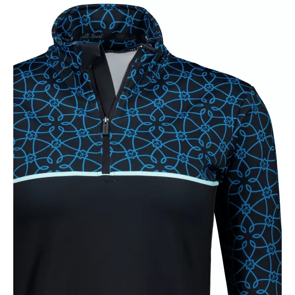  Premium cu hanoracte termo funcțional pentru femei ALTISPORT VOJ/ALW053TER03 NEGRU -BLUE 