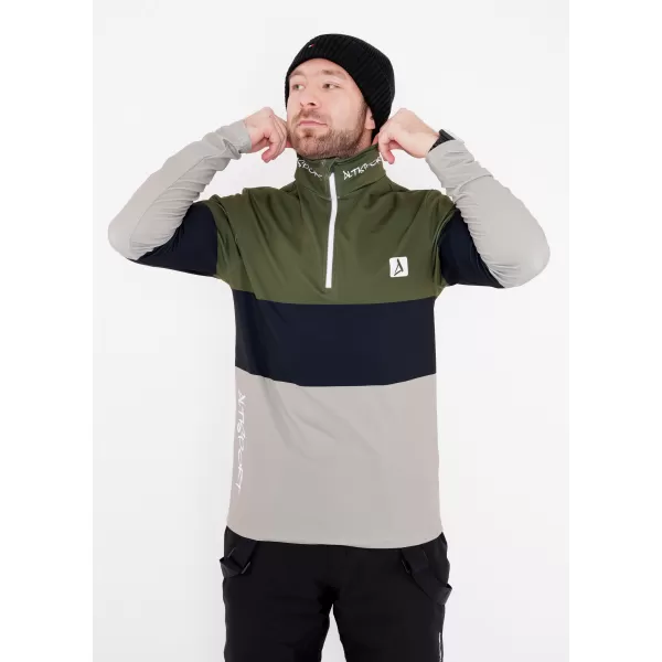  Premium cu hanorac termo funcțional pentru bărbați ALTISPORT VOJ/ALM051TER03 KAKI 