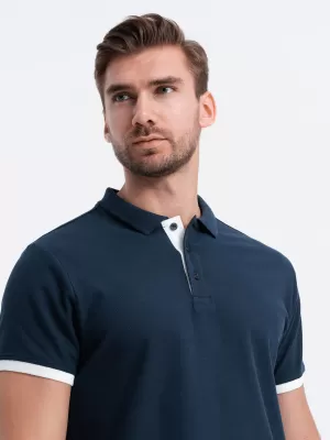 Cămaşă OMBRE OM-POSS-0113 ALBASTRU MARIN