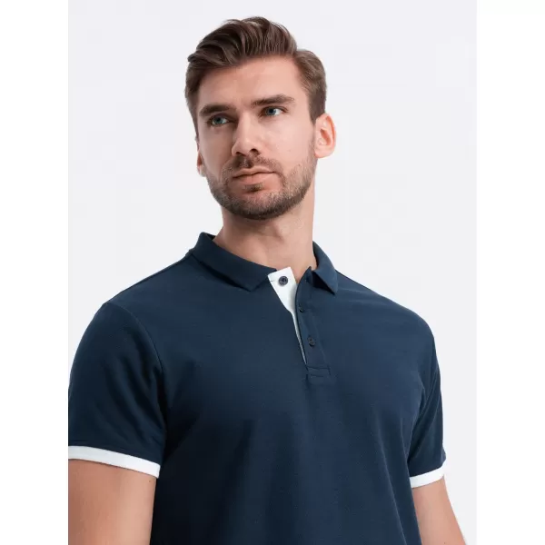  Cămaşă OMBRE OM-POSS-0113 ALBASTRU MARIN 