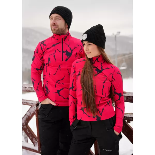  Premium cu hanorac termo funcțional pentru bărbați ALTISPORT VOJ/ALM052TER03 ROŞU 