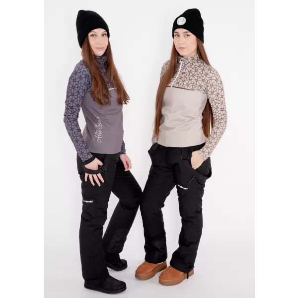  Premium cu hanoracte termo funcțional pentru femei ALTISPORT VOJ/ALW053TER03 GRI 