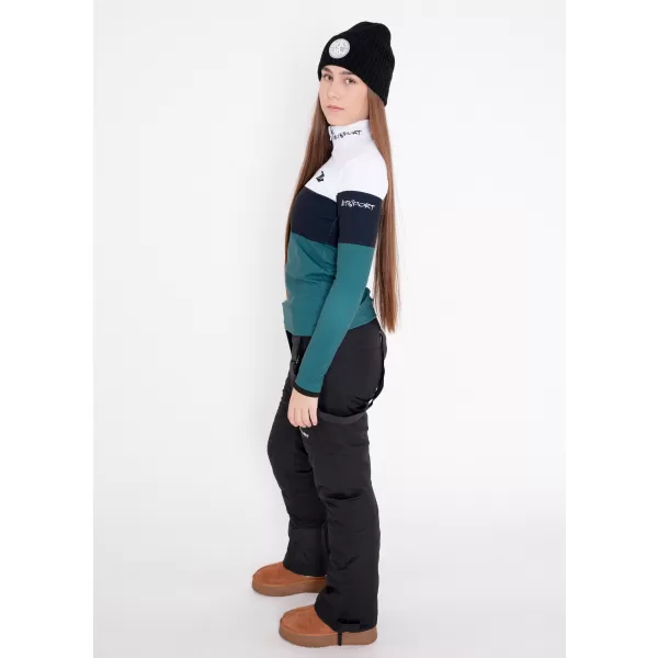  Premium cu hanoracte termo funcțional pentru femei ALTISPORT VOJ/ALW051TER03 ALB -GREEN 