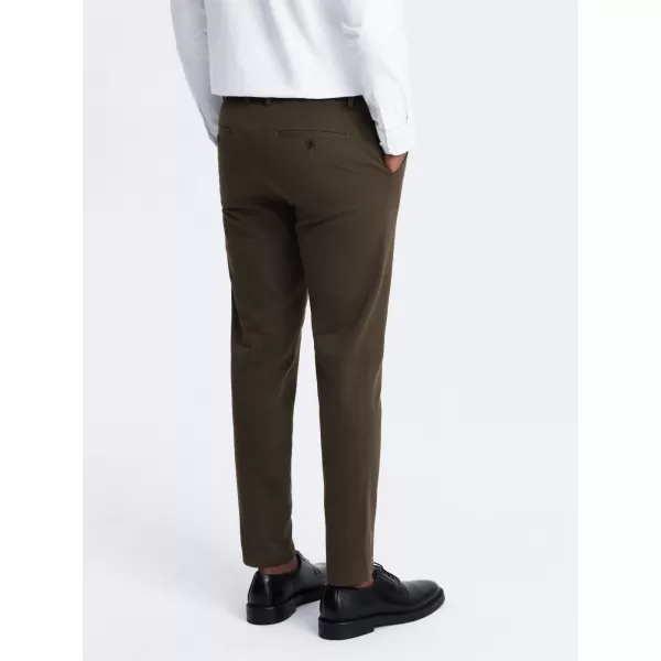  Pantaloni OMBRE OM-PACP-0190 VERDE MĂSLIN ÎNCHIS 